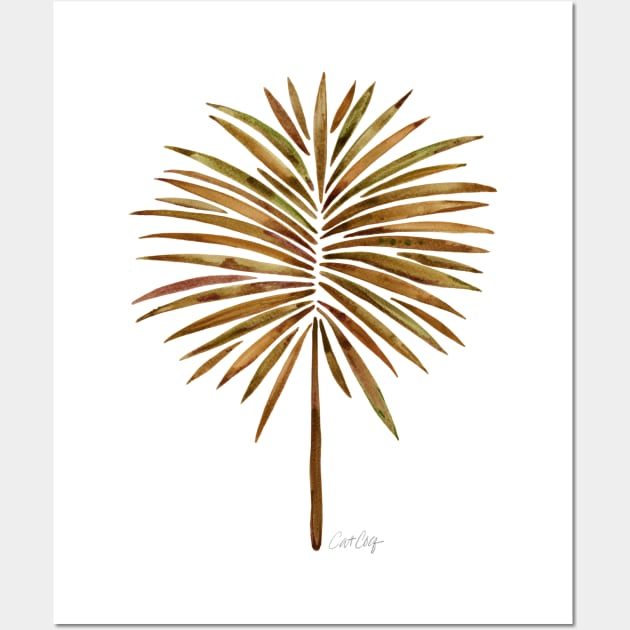 fan palm sepia Wall Art by CatCoq